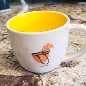 RAE DUNN ARTISAN COLLECTION "LES FLEURS" Coffee Cup Mug
